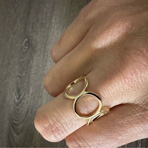 Gold Plated Ring 7 Open Loop